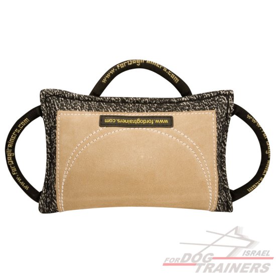 כרית נשיכה לכלב משולבת עור