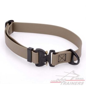 קולר לכלב מביאוטן בצבע מדברי- עם נעילת קוברה מקורית