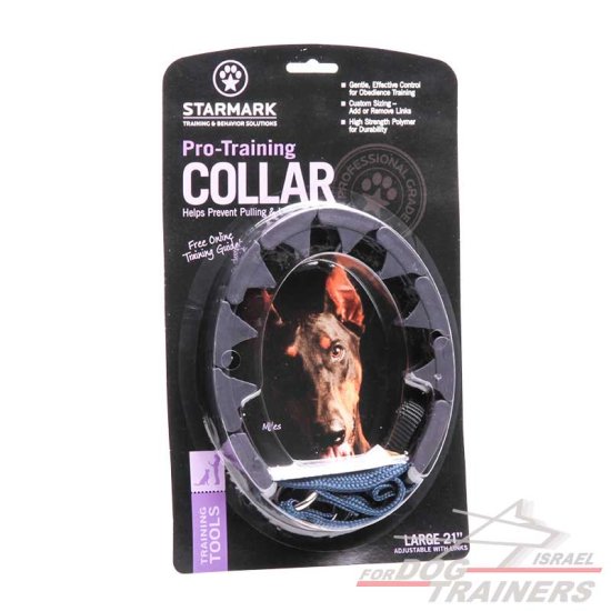 קולר דוקרנים עשוי פלסטיק - לכלבים קטנים-גדולים