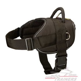 רתמה לכלב עשויה מניילון קלה ומתכווננת לכלב לסחיבה ולגרירה