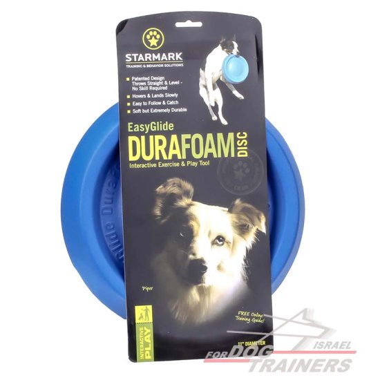 פריזבי לכלבים- צלחת מעופפת עמידה לכלבים בטכנולוגיית פואום - גדולה 26 ס"מ