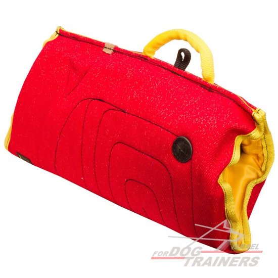 שרוול נשיכה לגורים וכלבים צעירים עשוי מפשתן צרפתי עם ידית נוספת