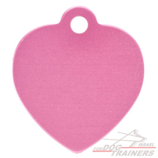 תג שם- לב ורוד