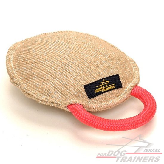 כרית נשיכה לכלב עם ידית מבד יוטה