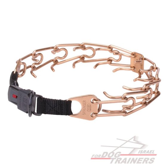 קולר דוקרנים עושי קורגן, נעילה בקליק, לכלבים גדולים- תוצרת גרמניה