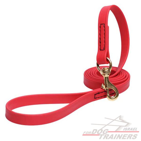 רצועה לכלב עשויה מביאוטן - בצבע אדום בוהק