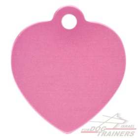 תג שם- לב ורוד