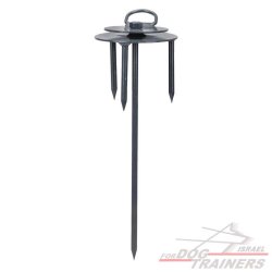 מתקן קשירה לכלב עם ראש מסתובב- לדשא/ אדמה