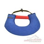 כרית נשיכה לכלב עם 2 ידיות מבד פשתן צרפתי