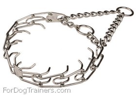 קולר דוקרנים מצופה כרום (תוצרת גרמניה)- לכלבים גדולים