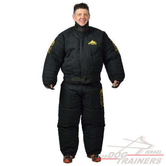 חליפת נשיכה שחורה להגנה מלאה על הגוף-רמת אימון