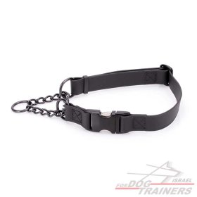 קולר חצי חנק מתכוונן לכלב מביאוטן - עם פתיחה מהירה ומנגנון מושחר תוצרת גרמניה