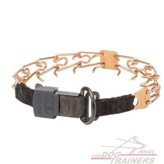 קולר דוקרנים עשוי קורגן- נעילה בקליק (לכלבים קטנים)