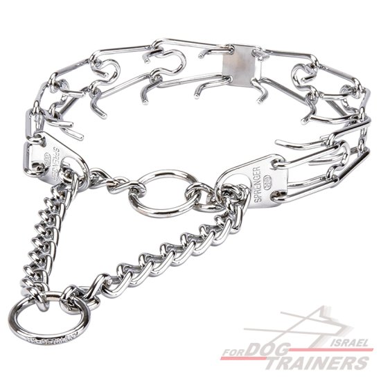 קולר דוקרנים עשוי מנירוסטה (תוצרת גרמניה)- לכלבים גדולים