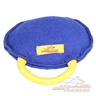 כרית נשיכה לכלב עם ידית מבד פשתן צרפתי