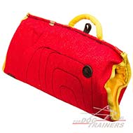 שרוול נשיכה לגורים וכלבים צעירים עשוי מפשתן צרפתי עם ידית נוספת