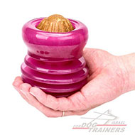 צעצוע דיספנסר חטיפים עשוי גומי ורוד לגזעי כלבים גדולים