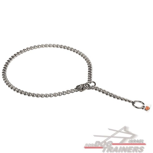 קולר חנק לכלב עם פעולת חנק מוגבלת ע"י מעצור