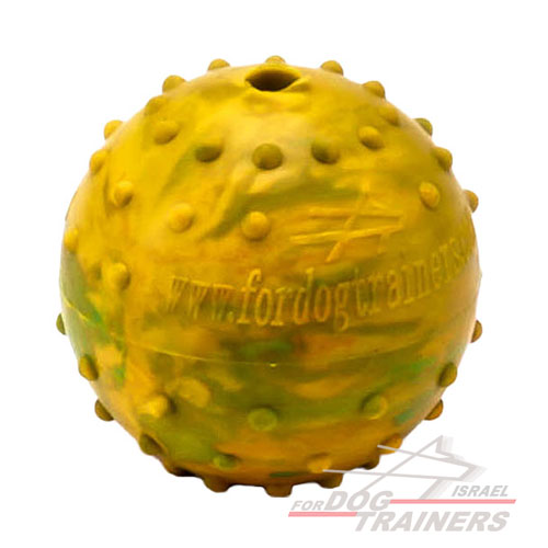 כדור גומי עם פעמון בפנים - צעצוע אילוף לכלבים