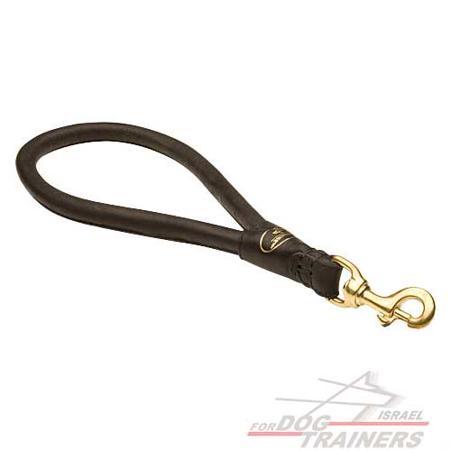רצועת עור לכלב עגולה לאחיזה מהירה
