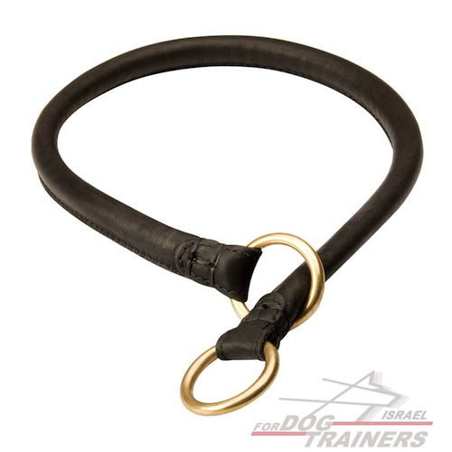 חדש! קולר חנק שקט מעור לאימונים- 12 מ"מ