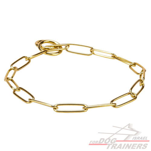 קולר חנק מצופה פליז השומר על הפרווה- 3 מ"מ