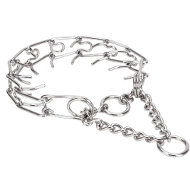 קולר חנק דוקרנים לכלבים גדולים- מצופה כרום